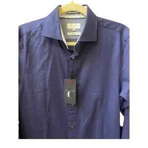 Ted Baker *Mayyer* Formal Stretch Dot Dress Shirt | Mens 15 32/33 Slim Fit
